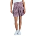 thumbnail image 1 of Just Polly Juniors' Printed Pleated Skirts B4HP (Purple,Regular,S), 1 of 1