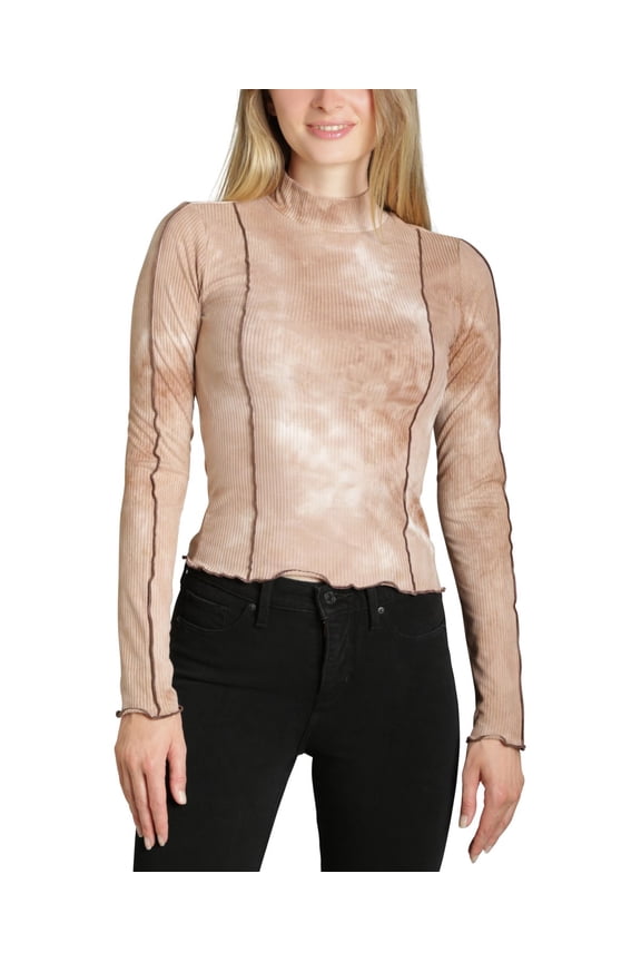 Juniors Tie-Dyed Ribbed Top