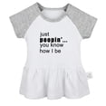 thumbnail image 1 of Just Poopin' You Know How I Be Funny Dresses For Baby, Newborn Babies Skirts, Infant Princess Dress, 0-24M Kids Graphic Clothes (Gray Raglan Dresses, 0-6 Months), 1 of 4