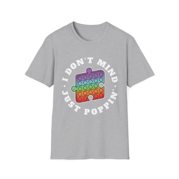 Just Poppin Novelty Puzzle Rainbow Men Women T-Shirt