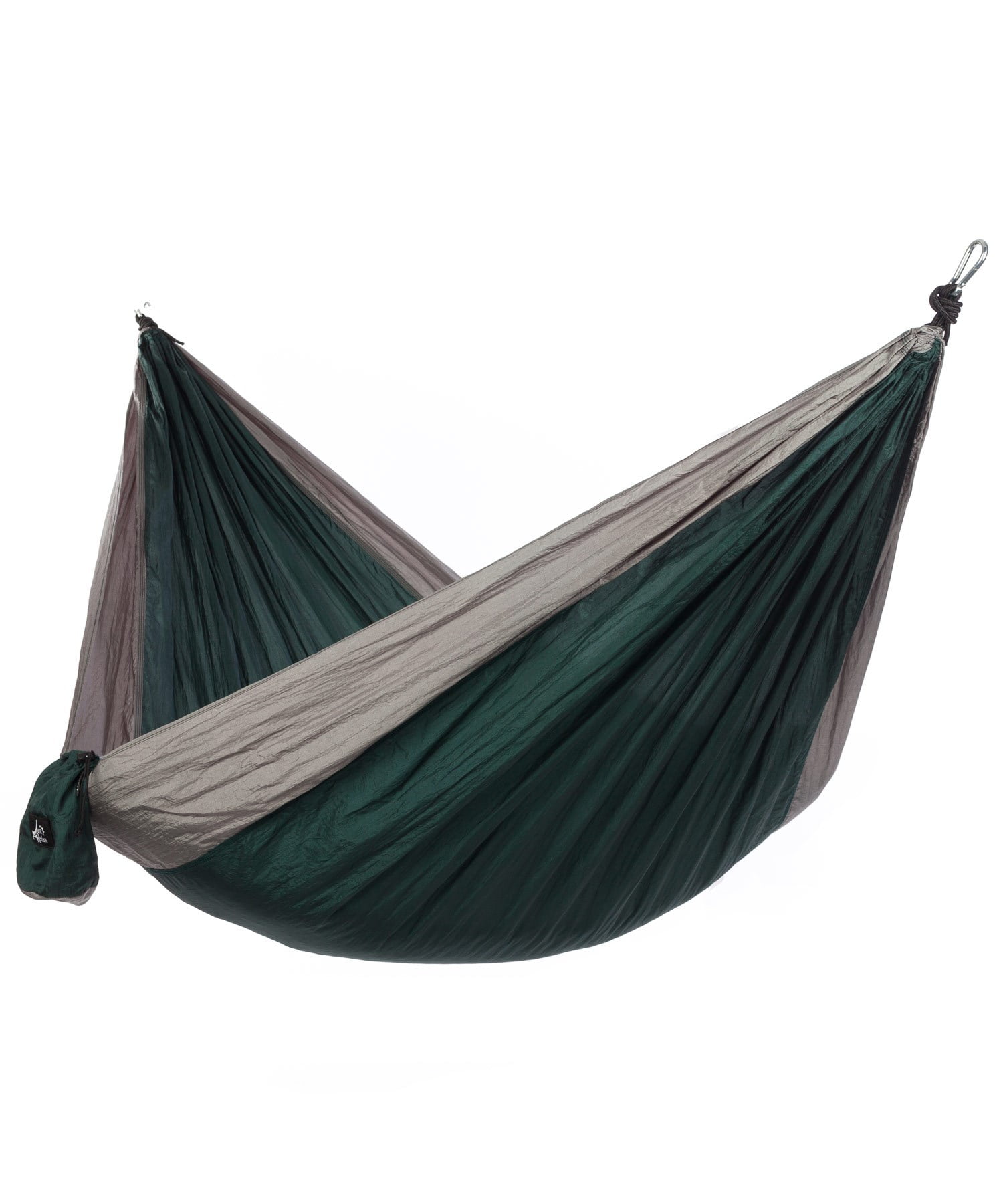 Just Relax Double Portable Lightweight Camping Hammock, 10.6x6.6 Feet, Green-Grey