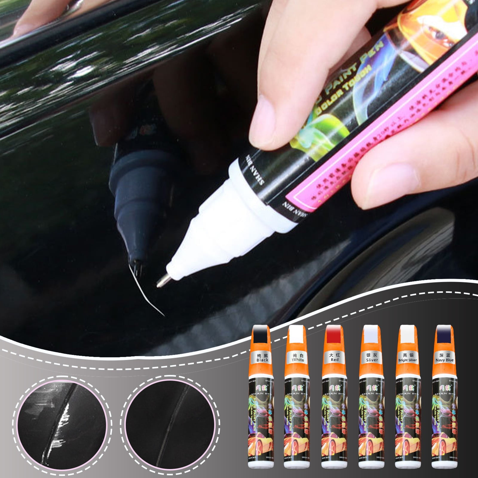 2x Magic Pen Für Autokratzer - Lackstift Zur Kratzerentfernung