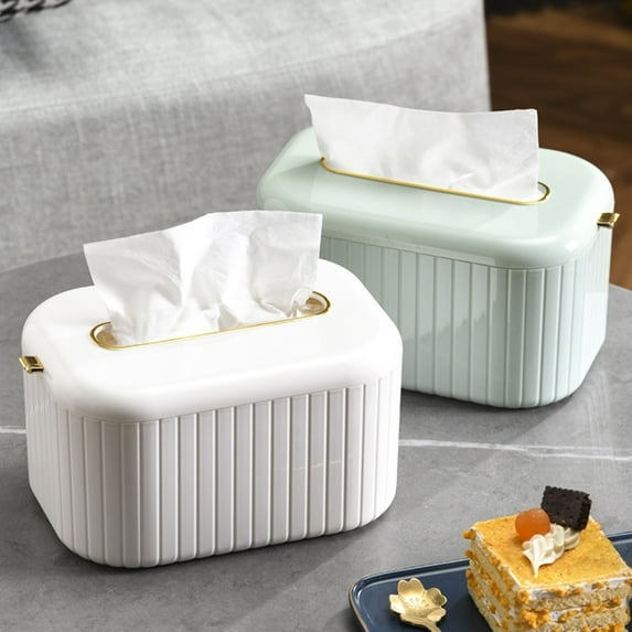 Just Released, Tissue Box Drawer Storage, Living Room Organizer, Remote Control Holder, Small Items, Home Decor, Easy Access, Space Saver Bestselling | Plastic, Green, Akmoler