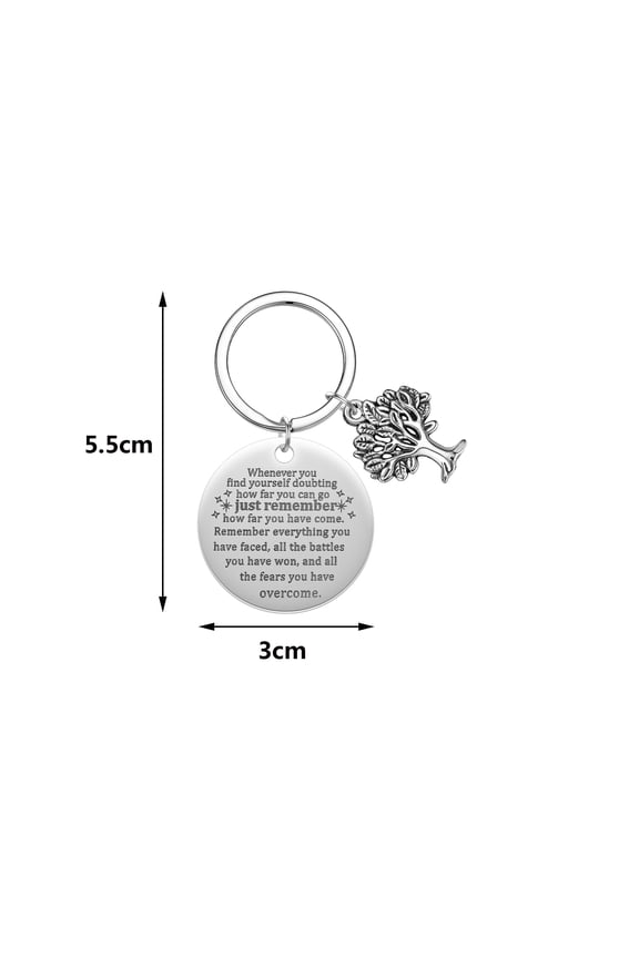Just Remember Keychain Pendant Car Bag Charms Keyring Stainless Steel Creative Gifts Engraved Letter Key Chains Jewelry