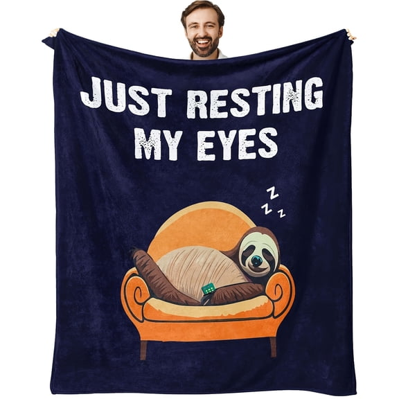 "Just Resting My Eyes" Sloth Blanket Perfect for Pet Lovers and Teenagers!