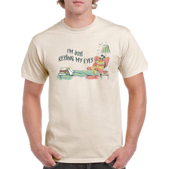 Just Resting My Eyes T-Shirt Men -Smartprints Designs, Male Large