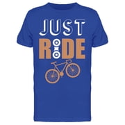 Just Ride Cycle Wheel T-Shirt Men -Image by Shutterstock, Male Small