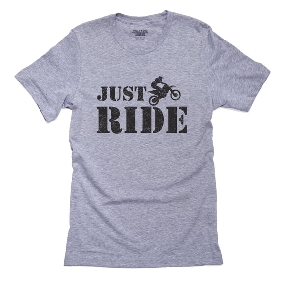 Just Ride Motocross Racing Bike Silhouette Men's Grey T-Shirt