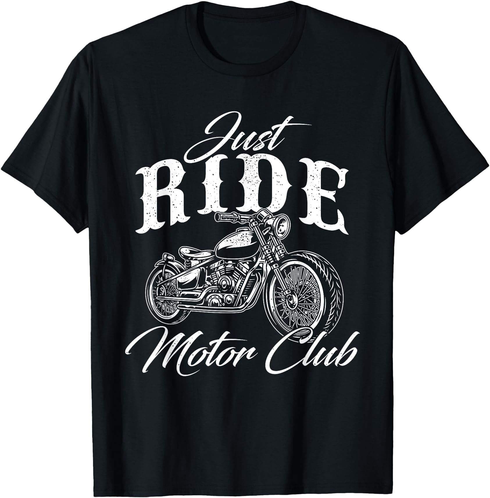 Just Ride Motor Club Biker Motorcycle Rider T-Shirt - Walmart.com