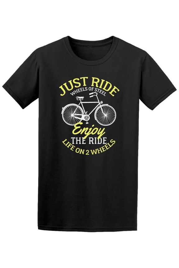 Just Ride Wheel Of Steel Bicycle T-Shirt Men -Image by Shutterstock, Male Large