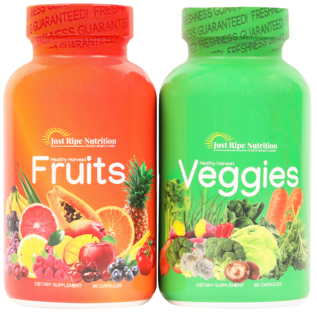 Just Ripe Nutrition Fruit and Vegetable Supplements 90 Veggie and