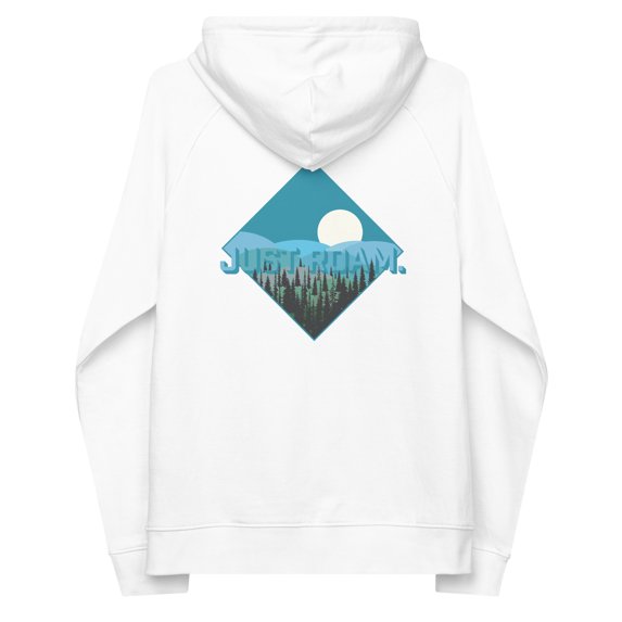 Just Roam. Seeker Organic Cotton Raglan Hoodie White - XL