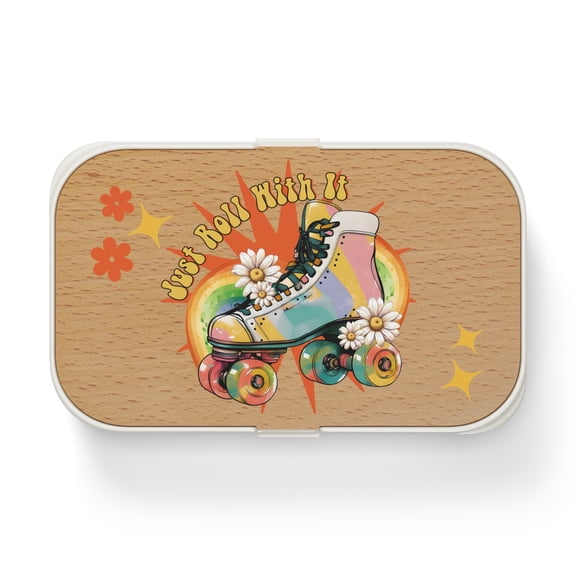 Just Roll With It Lunchbox, Rollerskate Lunchbox, Retro Roller Skate Box