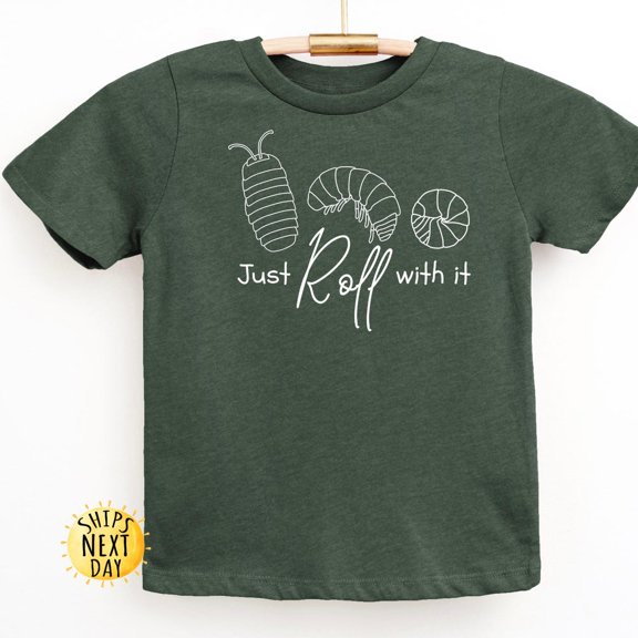 Just Roll With It Toddler Shirt, Be Kind Toddler Shirt, Bugs Entomology Kids Tee TODDLER SHORT SLEEVE TEE BELLA CANVAS 3001T