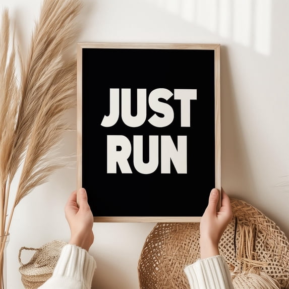 Just Run Poster, Running Motivation, Marathon Training, Jogging ...