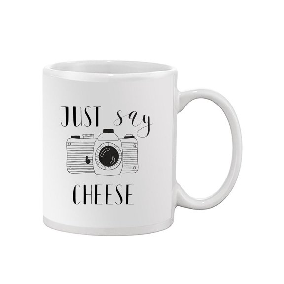 Just Say Cheese Retro Camera. Mug  -Image by Shutterstock,