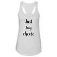 thumbnail image 1 of Just Say Cheese . Tank Women -Image by Shutterstock, Female Large, 1 of 4