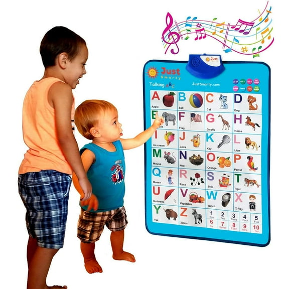 Just Smarty ABCs & 123s Kids Learning & Educational Poster Blue Edition