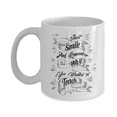 thumbnail image 1 of Just Smile Teachers' Quote Coffee & Tea Mug, Pencil Cup, Pen Holder, Containers & School Office Or Classroom Desk Décor For Math, Art, Music, English, Science, Speech Or History Teacher (11oz), 1 of 3