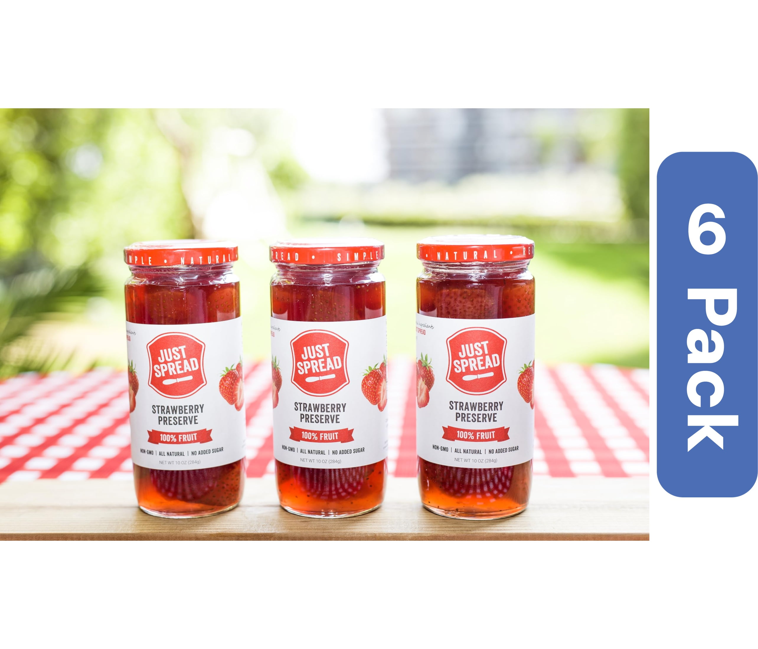 Just Spread Fruit Preserves Strawberry 10 oz (Pack Of 6)
