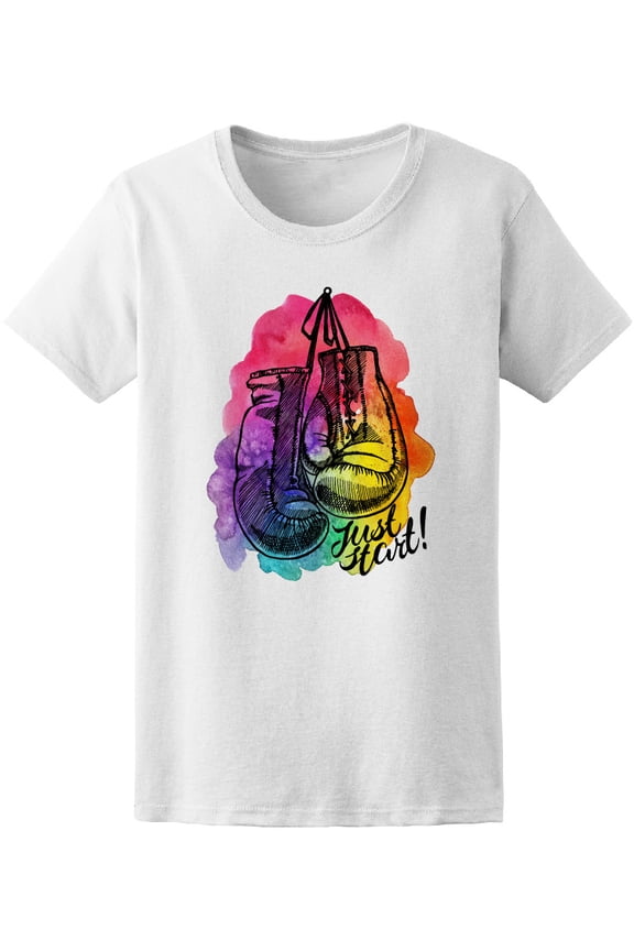 Just Start! Colorful Boxing T-Shirt Men -Image by Shutterstock, Male XX-Large