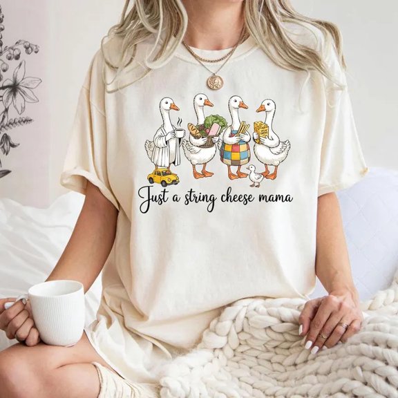 Just String Cheese Mama Cute Mom Life Snack Humor T-Shirt