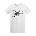 thumbnail image 1 of Just Surf Cursive Quote Tee - Image by Shutterstock, 1 of 2