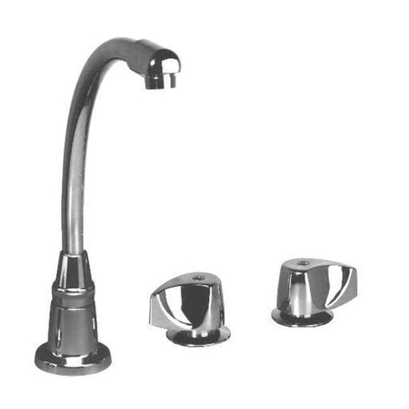 Just JOL-400 Two Handle Kitchen Widespread Faucet, Polished Chrome