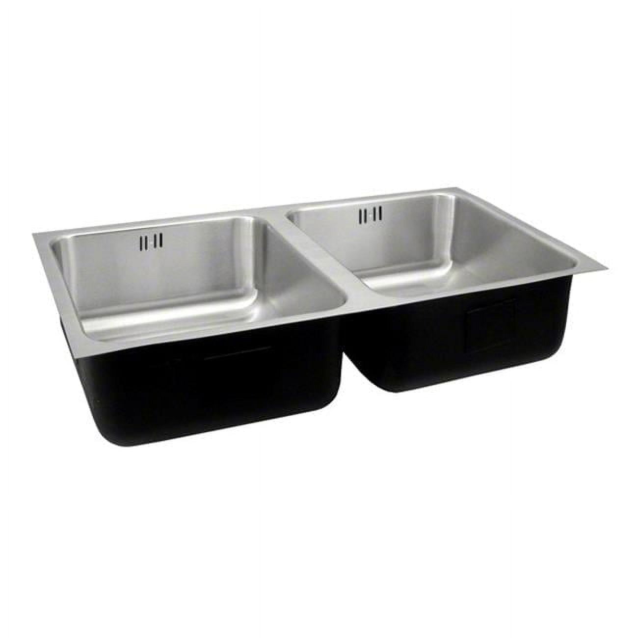Just UDXF-1632-A-R 18 Gauge T-316 Double Bowl Undermount Commercial Grade Outdoor Sink with Integra Flow