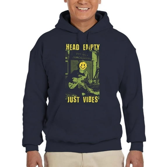 Just Vibes Guitar Smiley Tee Hoodie Men's