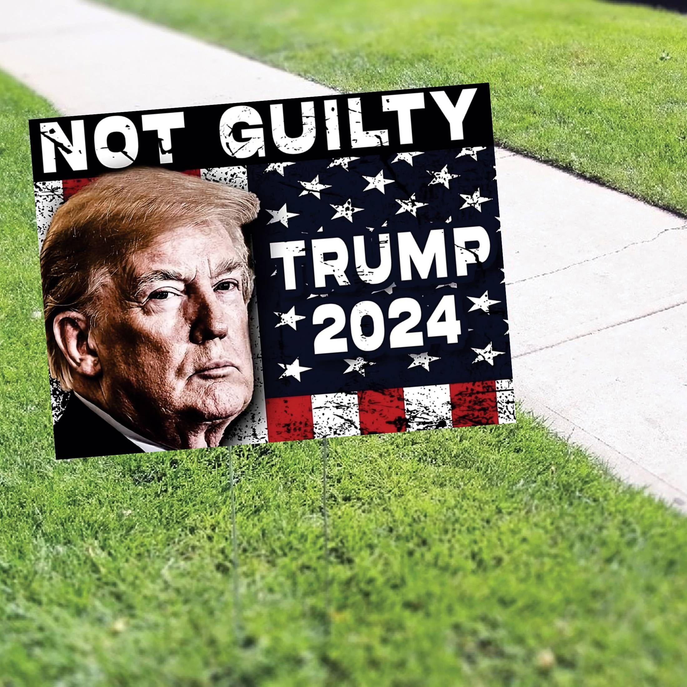 Just Vote 2024 Vote For USA President Coroplast Yard Sign With H Stake