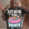 thumbnail image 1 of Just Waiting For Halloween Shirt, Summer Halloween Shirt, Funny Floating Beach TH140639, 1 of 5