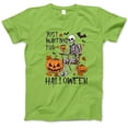 thumbnail image 1 of Just Waiting for Halloween Skeleton T-Shirt, Funny Spooky Pumpkin Coffee Tee, Gothic Skeleton Shirt, Fall Festival Outfit, Halloween Gift, 1 of 7