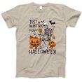 thumbnail image 1 of Just Waiting for Halloween Skeleton T-Shirt, Funny Spooky Pumpkin Coffee Tee, Gothic Skeleton Shirt, Fall Festival Outfit, Halloween Gift, 1 of 7
