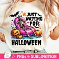thumbnail image 1 of Just Waiting for Halloween T-shirt, Funny Halloween Shirt, Spooky Summer Halloween Shirt TH060142, 1 of 5