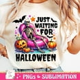 thumbnail image 1 of Just Waiting for Halloween T-shirt, Funny Halloween Shirt, Spooky Summer Halloween Shirt TH060142, 1 of 5
