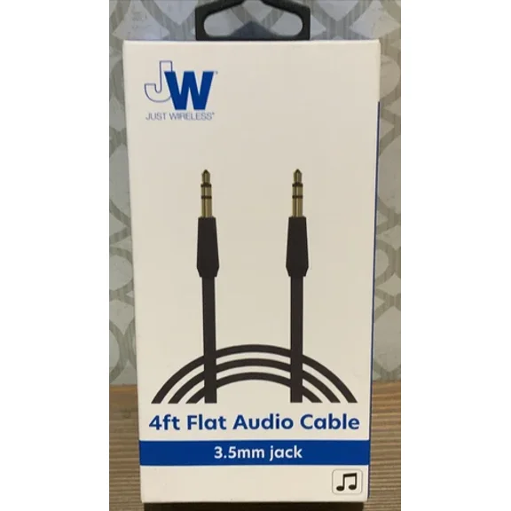 ?? Just Wireless 4Ft Audio Cable.3.5 Mm Jack, New