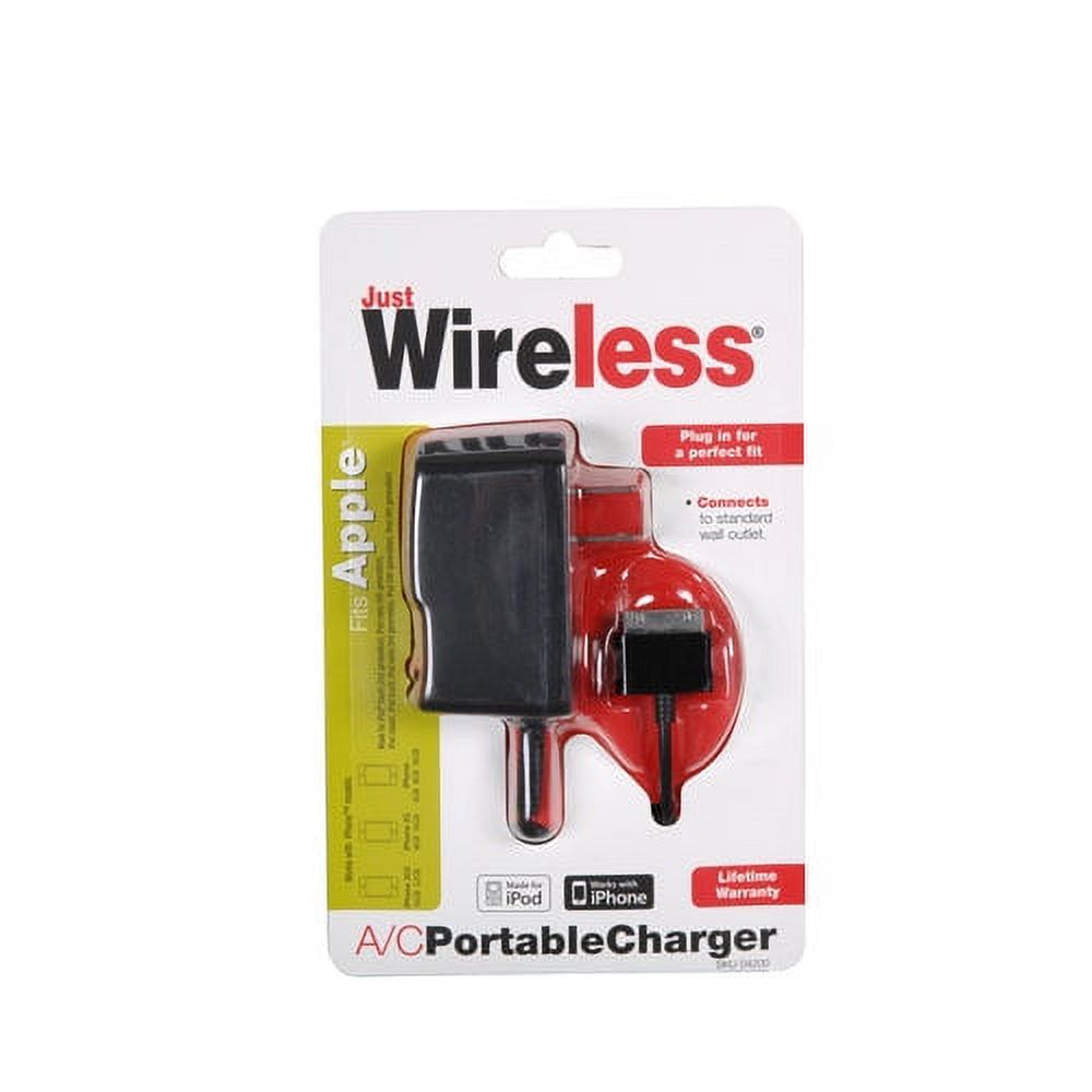 Just Wireless Portable A/C Charger for Apple
