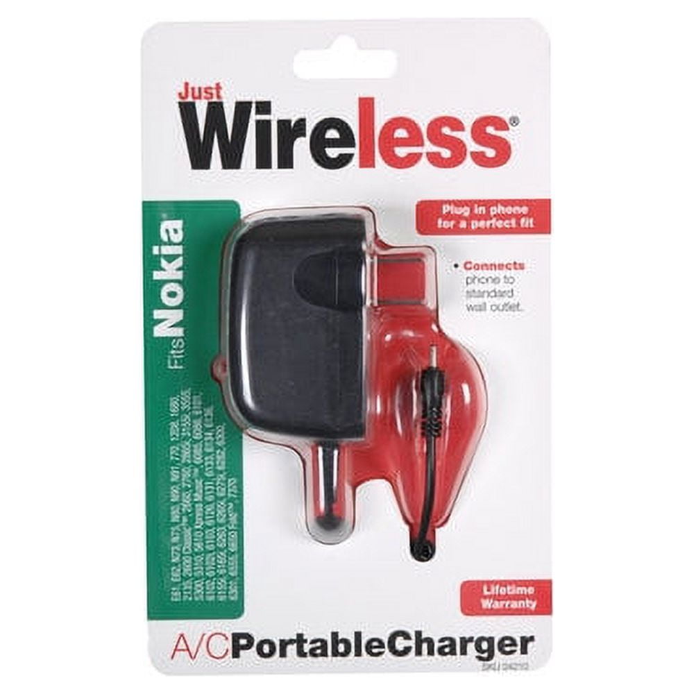Just Wireless Portable A/C Charger for Nokia