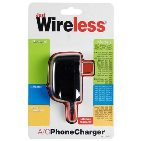 Just Wireless Wall Charger for Nokia/LG/Motorola/Sony with 4 Connectors - Black