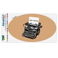 thumbnail image 1 of Just Write Antique Typewriter Writer Author Automotive Car Refrigerator Locker Vinyl Euro Oval Magnet, 1 of 3