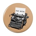 thumbnail image 1 of Just Write Antique Typewriter Writer Author Kitchen Refrigerator Locker Button Magnet, 1 of 5