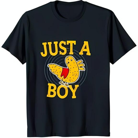 Just a Boy Blue T-Shirt with Cartoon Chicken & Heart Target Graphic