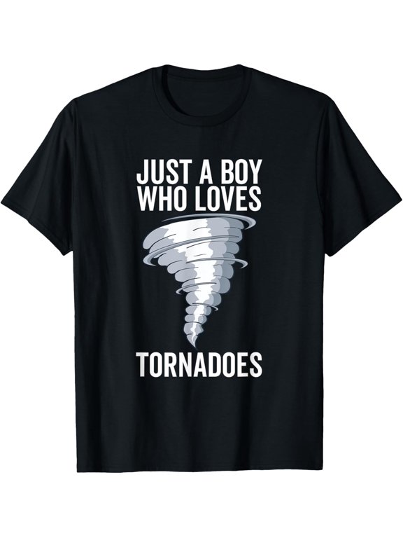 Just a Boy WHo Loves Tornadoes Tornado Hurricane Chaser T-Shirt