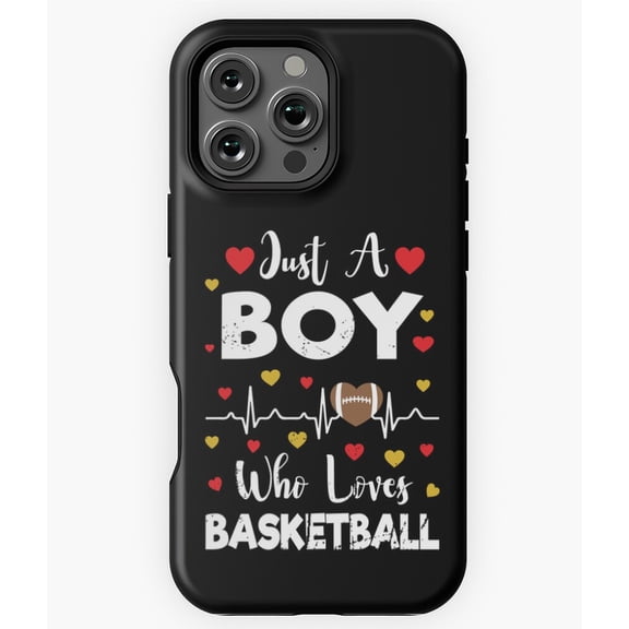 Just a Boy Who Loves Basketball Player Phone Case for iPhone 16 15 14 13 12 11 Pro Max