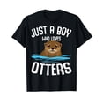 thumbnail image 1 of Just a Boy Who Loves Otters Kids Boys Otter T-Shirt, 1 of 5