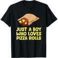 thumbnail image 1 of Just a Boy Who Loves Pizza Rolls T-Shirt100% cotton short-sleeved shirt for both men and women, 1 of 6
