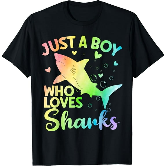 Just a Boy Who Loves Sharks Cute Shark Lover Boys T-Shirt