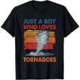 thumbnail image 1 of Just a Boy Who Loves Tornado Weather Storm Tornado Chaser T-Shirt, 1 of 4