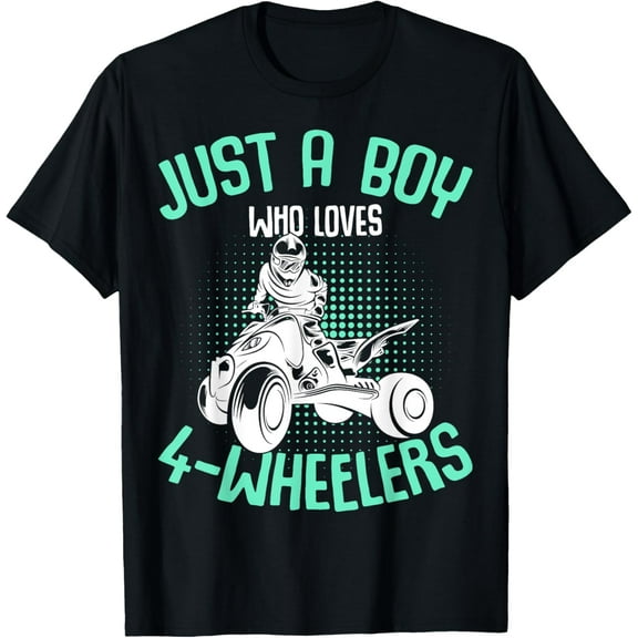 Just a Boy who loves 4 Wheelers ATV Quad Kids Boys T-Shirt